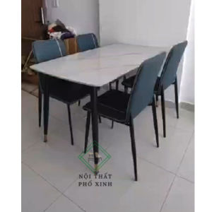 bộ bàn ăn 4 ghế nhập khẩu NT36 đá ceramic (tùy chọn màu) free ship nt HCM và tỉnh dưới 25km