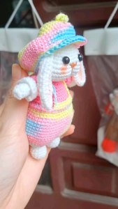 (SẴN HÀNG) Móc khóa thỏ tang tang len hanmade