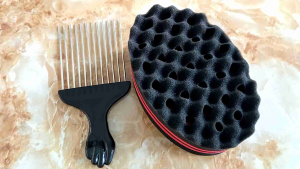 Mút tạo kiểu tóc Premlock. Lược thép chải bới tóc xoăn Châu Phi.