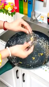 Spons cuci piring 2 sisi halus dan kasar penghilang kerak