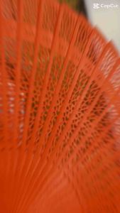 Quạt gỗ chụp hình cổ trang chuyên làm phụ kiện thời trang.