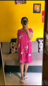 Paket 3 Pcs Daster Setelan Gogo Bahan Katun Rayon Adem Lembut