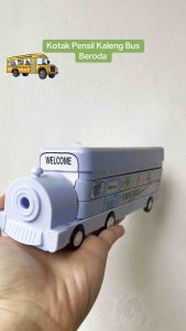 Kotak Pensil Bus Kaleng Roda 2 Tingkat LPY 55-101 Superhero