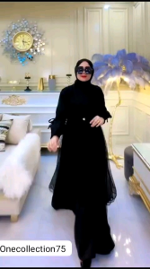 gamis shiner mix tille prmium edisi nurlela dress produk onr collection gamis viral 2024