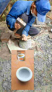 cối đá xanh nguyên khối cửa hàng la văn huyên bao đẹp bao đúng sản phẩm ah