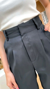 CORAGE กางเกง 4 สี กางเกงใส่ทำงาน ทรงบอย กางเกงขากระบอกเล็ก กางเกงเอวสูง กางเกงใส่ทำงาน กางเกงขายาวผู้หญิง กางเกงทำงาน ผญ กางเกงใส่ทำงาน