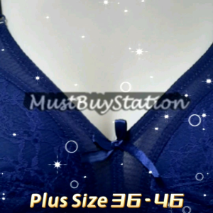 MBS B010 Plus Size 36 - 46 Women Lace Bra Soft Cup Non Wired Full Coverage Biggest Bra