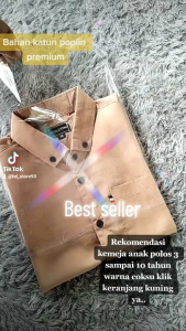 BAJU KEMEJA ANAK LAKI-LAKI POLOS WARNA COKSU 3-10TH