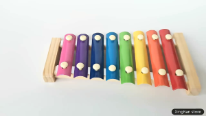Kids baby 8 tone xylophone hand beat wooden musical instrumen alat musik