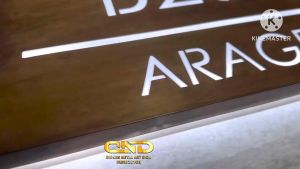 Customized Brass home address Diecut /laser cut Lighted 8”x 16”