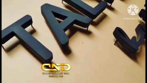 Stainless 3d letters Mattr black finished