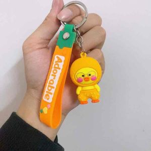 Móc khóa Vịt đeo kính dễ thương cute móc treo chìa khoá xe máy móc chìa khoá ô tô