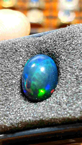 Batu Cincin Black Opal Top Jarong Dim 13x9x5 mm
