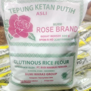 tepung ketan rose brand 500gr (gratis royco sacet 1pc)