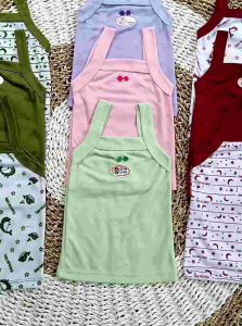 cham cham baby - tanktop bayi usia 0-4 tahunsinglet bayi perempuan baju dalam bayi perempuan lucu.