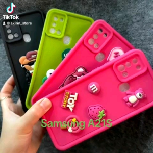 Case ốp lưng Samsung A21S dẻo hình nổi siêu dễ thương cute bảo vệ camera