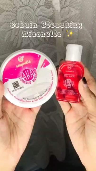 MISONELLS/ LOTION BODY BOOSTER/ BLECING BADAN DAN SERUM BADAN / MISONELS WHITENING Serum Aha