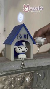 TIKTOK Xiaobais home keychain small house cute puppy key pendant exquisite doll key pendant