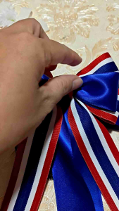 เน็ตผม เน็ตคลุมผม เน็ตผมลายธงชาติ ธงชาติไทย เน็ตผมติดโบว์  งานสวยทนทานใช้งาน ไม่หลุดง่าย พร้อมส่ง