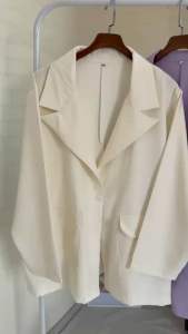 เสื้อสูท รุ่นสีพาสเทล Oversize กระดุม 1 เม็ด ผ้าเนื้อดี ใส่คลุงสบาย สวยๆสายหวาน