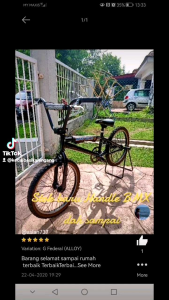 Handle BMX Alloy lebih panjang sesuai untuk basikal BMX atau kegunaan lain ./kedaibasikalengang