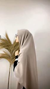 KHIMAR INSTAN ZIPPER /HIJAB SEGI 3 JUMBO ZIPPER SYARI/HIJAB INSTAN SYARI 150×150CM