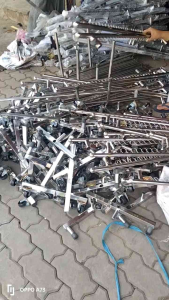 (XƯỞNG SẢN XUẤT) Sào phơi đôi chân vuông Inox có khoen có bánh xe chắc chắn siêu bền