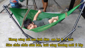 Khung võng em bé sắt sơn tĩnh điện (dành cho bé 0-7 tuổi)