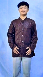 Koko Embos Premium Lengan Panjang Motif Geometris Warna Solid
