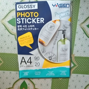 Yasen Photo Sticker Glossy 90 GSM 20 sheets per pack
