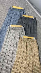 GHEA FASHION | Rok Plisket Semi Woll Motif Tartan Square - Rok Plisket Semi Wol Kerja - Rok Formal