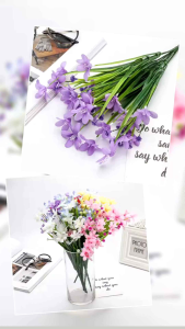 AF43 Bunga Kecil Lily Hujan Artificial Cantik Dekorasi Rumah