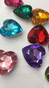 พลอยพลาสติก เกรดงานไต้หวัน งานสวยเหลื่ยมเงางานดี ขนาด33มิล (สินค้าพร้อมส่งจาก🇹🇭)