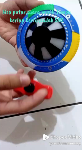 Mainan Anak Gangsing Putar Musik & Lampu Ukuran Besar