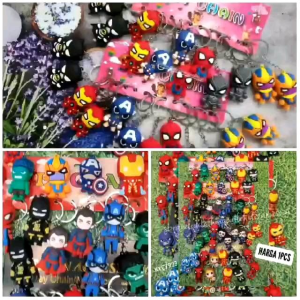 GANTUNGAN KUNCI SUPERHERO / GANTUNGAN KUNCI KARAKTER AVENGERS MARVEL SPIDERMAN BATMAN IRONMAN THANOS BLACK PANTHER CAPTAIN AMERICA DLL / KEYCHAIN SUPERHERO | KYC-792523