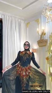 MAXI DRESS BLUDRU MIX CERUTY  BY SHR