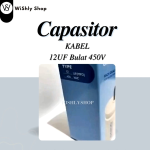 KAPASITOR 12UF 450VAC BULAT KABEL MEREK AKENO