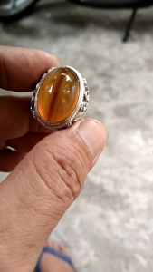 Cincin Batu Chalcedon Motif Kendit