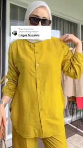 Aura COMBO (2 STELL) Setelan Crinkle Wanita Terbaru 2023 Pundak Serut Premium