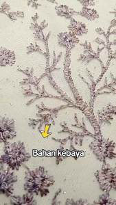 Tile bordir motif akar ful payet gliter ( Harga 050m )cod