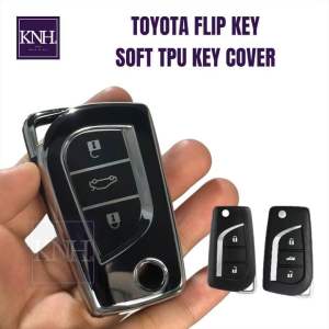 KNHS Soft TPU Key Cover For Toyota Innova G Flipkey Hilux Fortuner Altis Flip key
