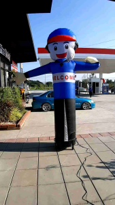 ตุ๊กตาโบกมือเป่าลม ใส่ข้อความ Welcome (เฉพาะผ้าไม่รวมเครื่องเป่า)