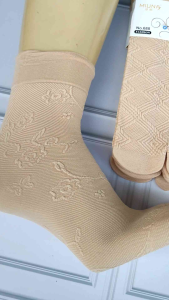 12 Pasang Kaos Kaki Jempol Wanita Korea Motif Timbul