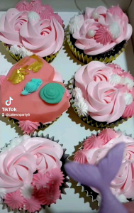 30pcs Little Mermaid Cupcake Cake Topper