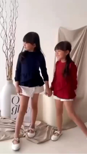 Smilee Liana Olive  Atasan Longtee Anak Perempuan Size 1 sampai 5 Tahun