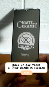 2PCS TEMPERED GLASS REDMI 13C SPY CRAMIC MATTE ANTI INTIP ANTI PECAH