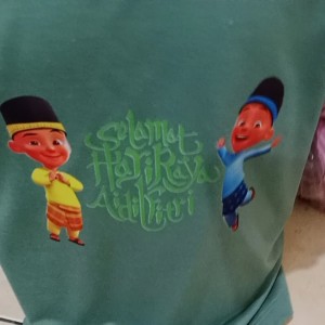 baju lebaran anak anak cowok cewek motif upin ipin