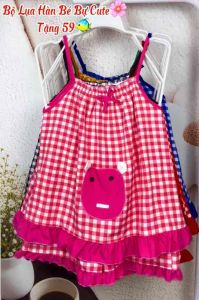 Size 33-45 Kí Đồ Bộ 2 Dây Bé Gái Dễ Thương Chất Vải Lụa Hàn Đẹp Mềm Nhẹ Thoáng Mát