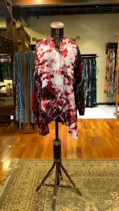 Adriana Tunik Viscos by Dian Pelangi LIMITED EDITION Blouse Baju Atasan Kemeja Blus Outfit Kerja Kantor Casual Formal Pesta Pernikahan Kondangan Wanita Hijaber Cantik Anggun Modis Modern Elegan Mewah Model Korea Terbaru Motif Jumputan Pelangi Kekinian