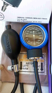 Baxtel APG BLUE Ring Aneroid Sphygmomanometer BP/GRAY DELUXE Stethoscope